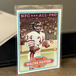 1980 Topps Walter Payton All-Pro football card, specifically card number 160